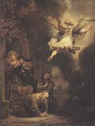 The angel leaving Tobit and his family (mk33) Rembrandt